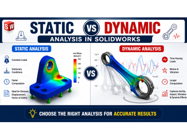 Static vs Dynamic Analysis in SOLIDWORKS: Differences, Applications & Best Practices